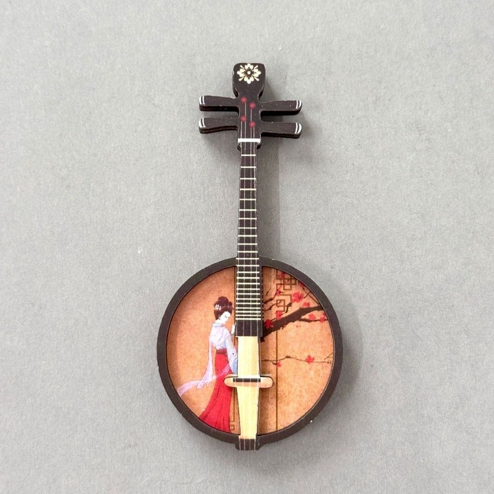 Musical Instrument Ancient - مجموعة من 4 قطع مغناطيس ثلاجة