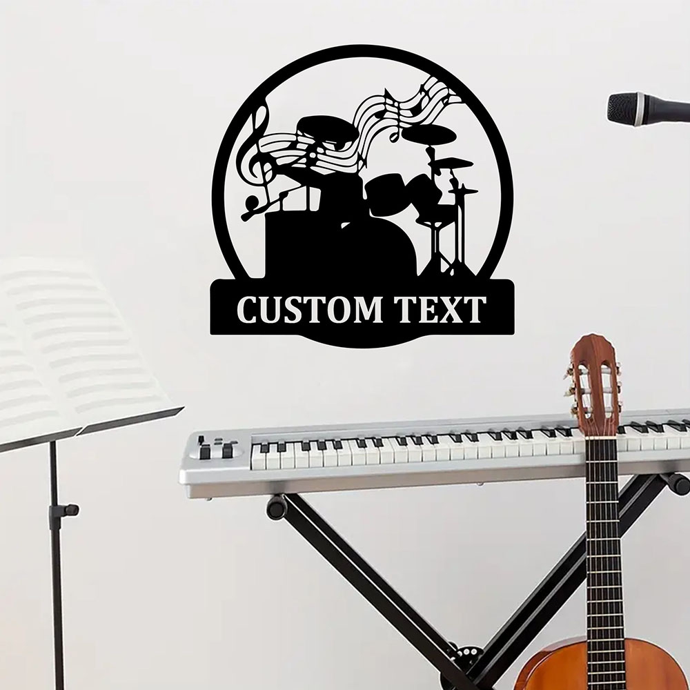 Musical Instrument With Name - 1 قطعة ورق جدران فينيل ذاتي
