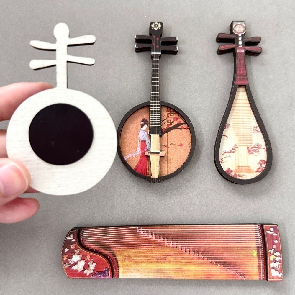 مجموعة من 4 قطع مغناطيس ثلاجة  - مراجعة Musical Instrument Ancient وسعره