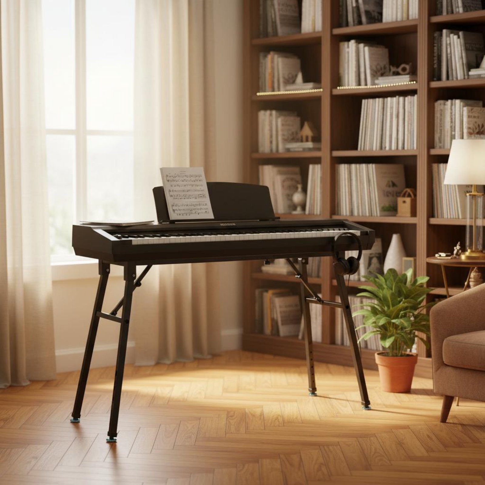 حامل لوحة مفاتيح قابل للطي، حا - مراجعة Musical Instrument Of Keyboard وسعره