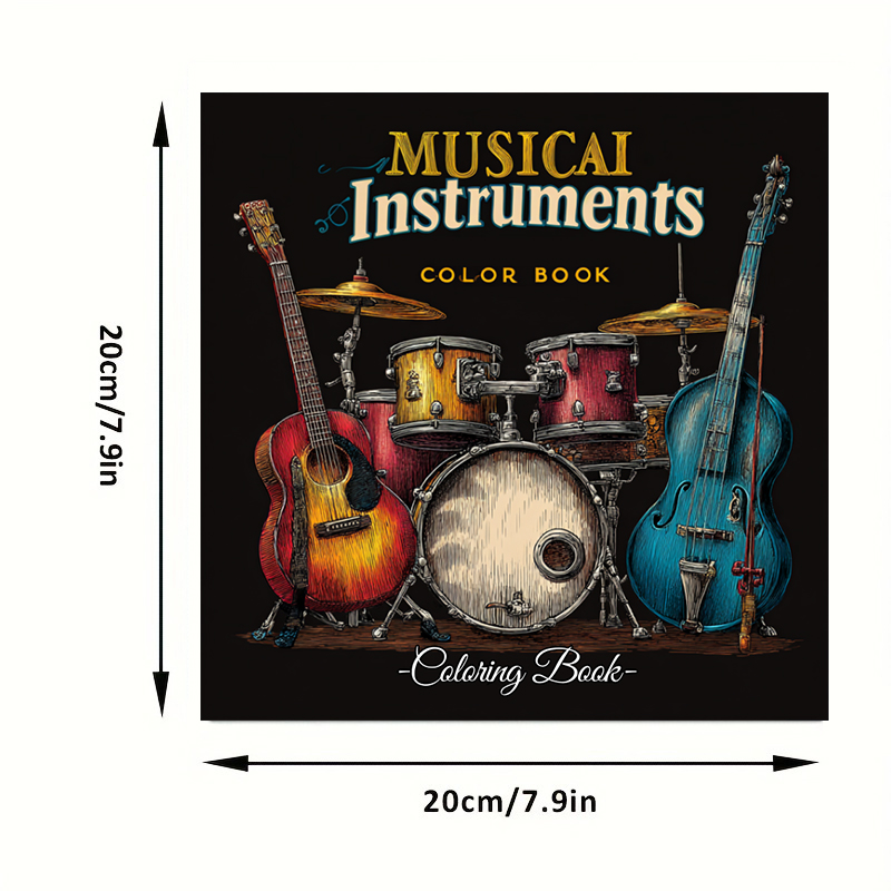 28 صفحة كتاب تلوين الآلات المو - مراجعة Musical Instrument Coloring Pages وسعره