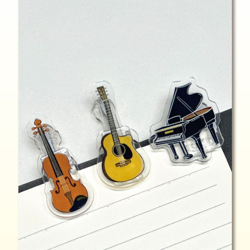 مشابك موسيقية شفافة على شكل آل - مراجعة Musical Instrument Coloring Pages وسعره