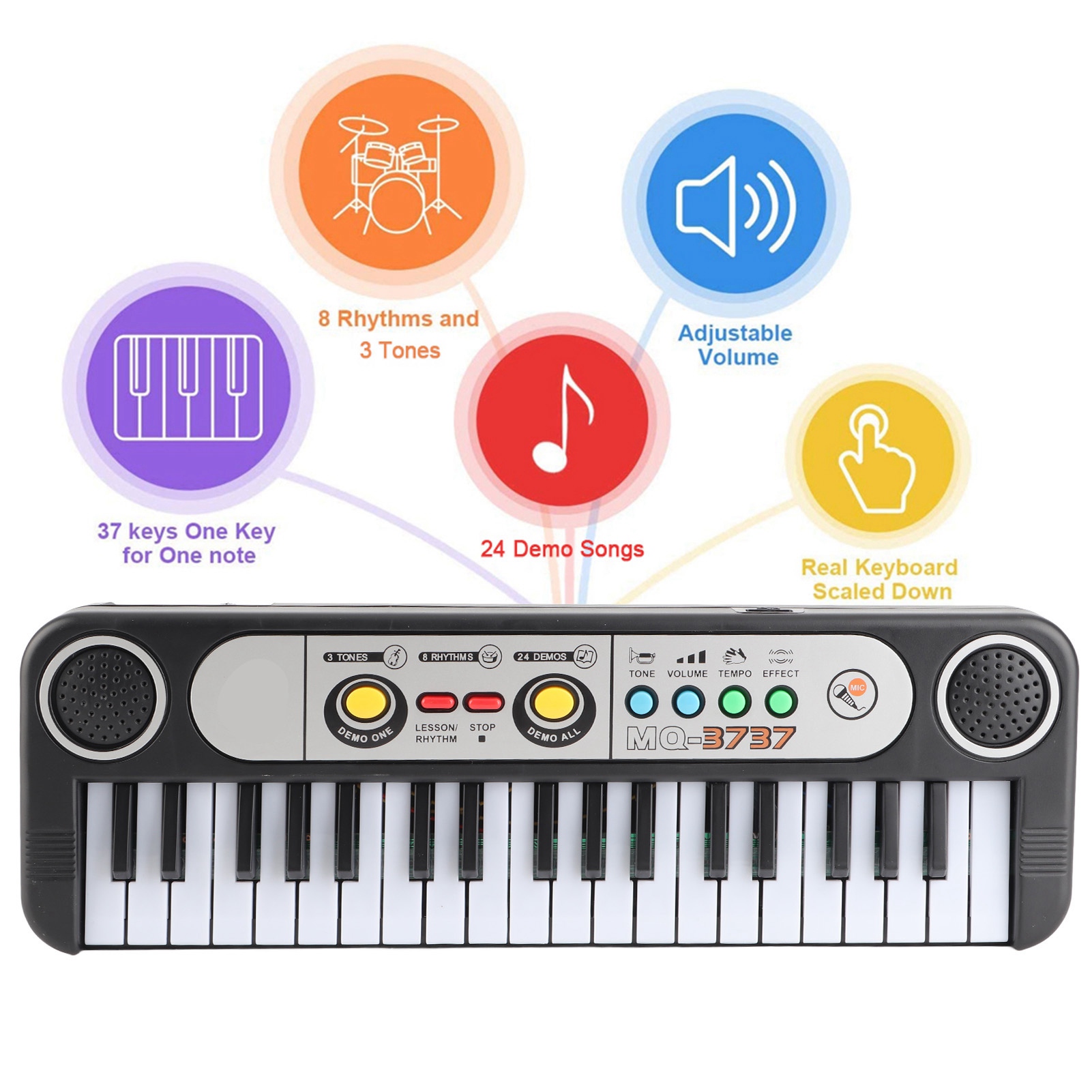 لوحة مفاتيح رقمية كهربائية بـ  - مراجعة Musical Instrument Of Keyboard وسعره