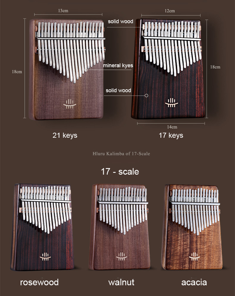 Hluru-بيانو إبهام خشبي صلب بال - مراجعة Musical Instrument Kalimba وسعره