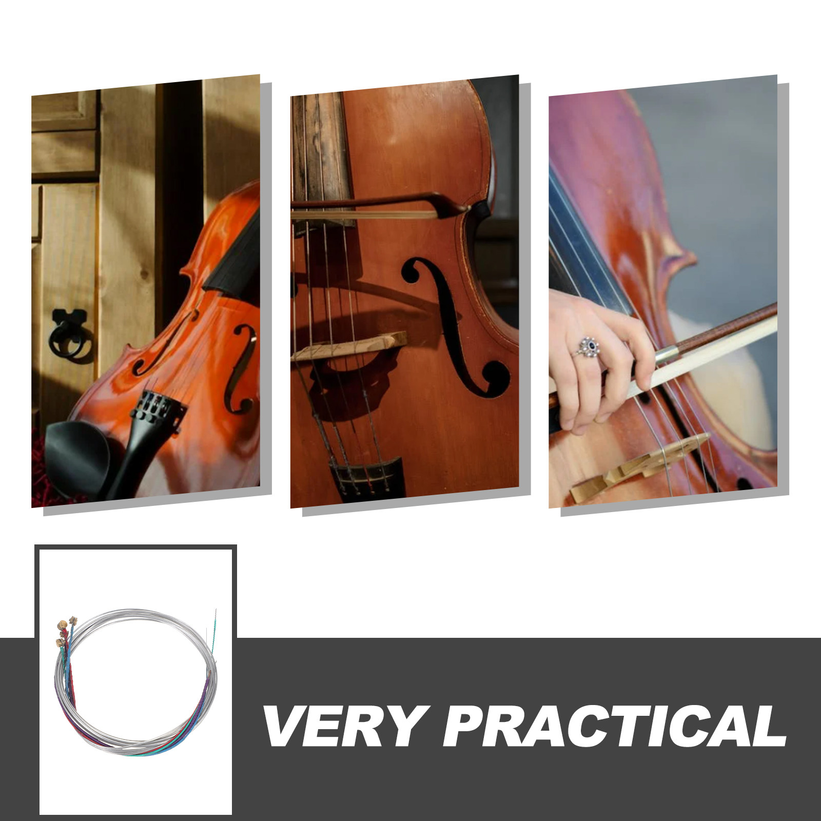 مجموعتان من أوتار الفيولا المع - مراجعة Musical Instrument Viola وسعره