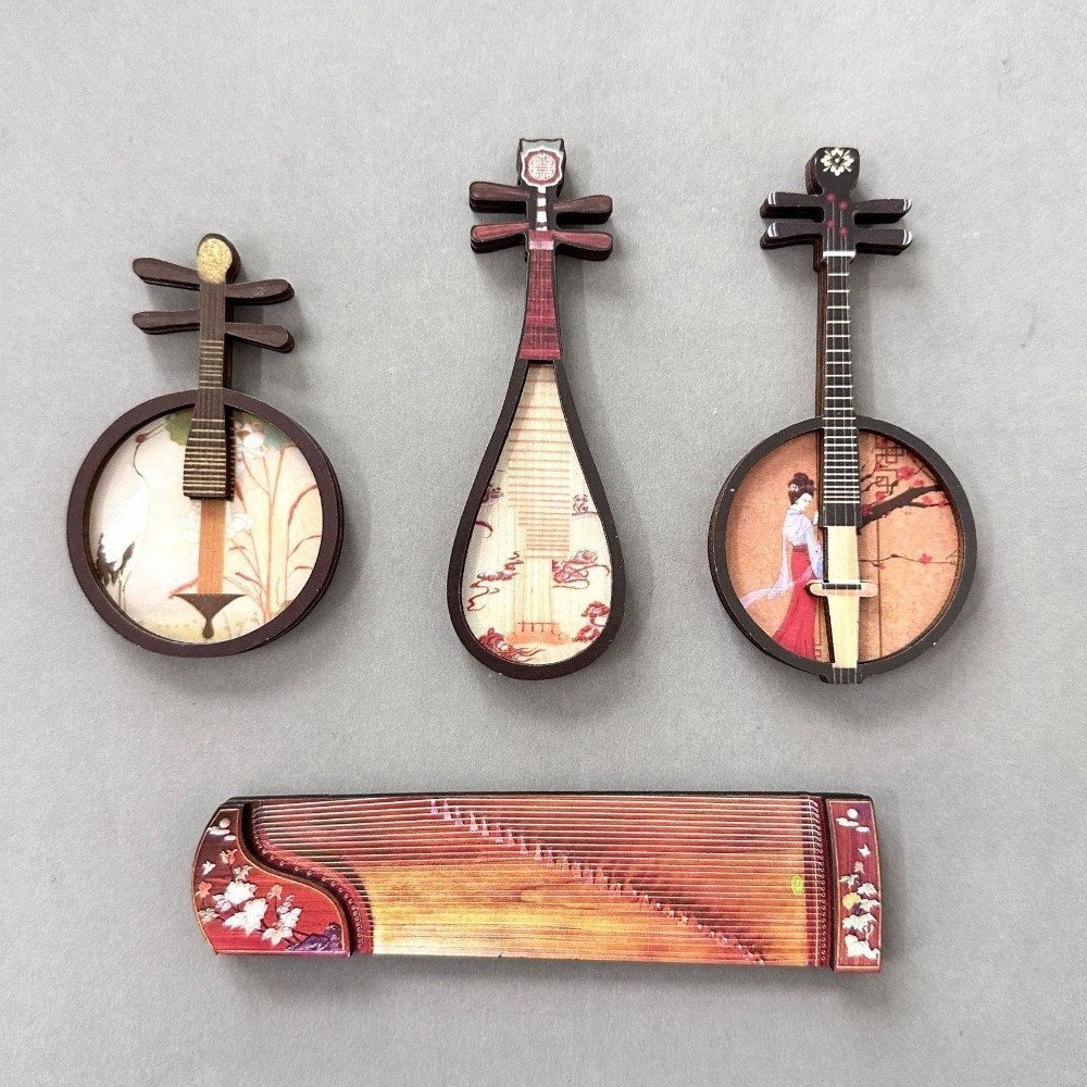 مجموعة من 4 قطع مغناطيس ثلاجة  - مراجعة Musical Instrument Ancient وسعره