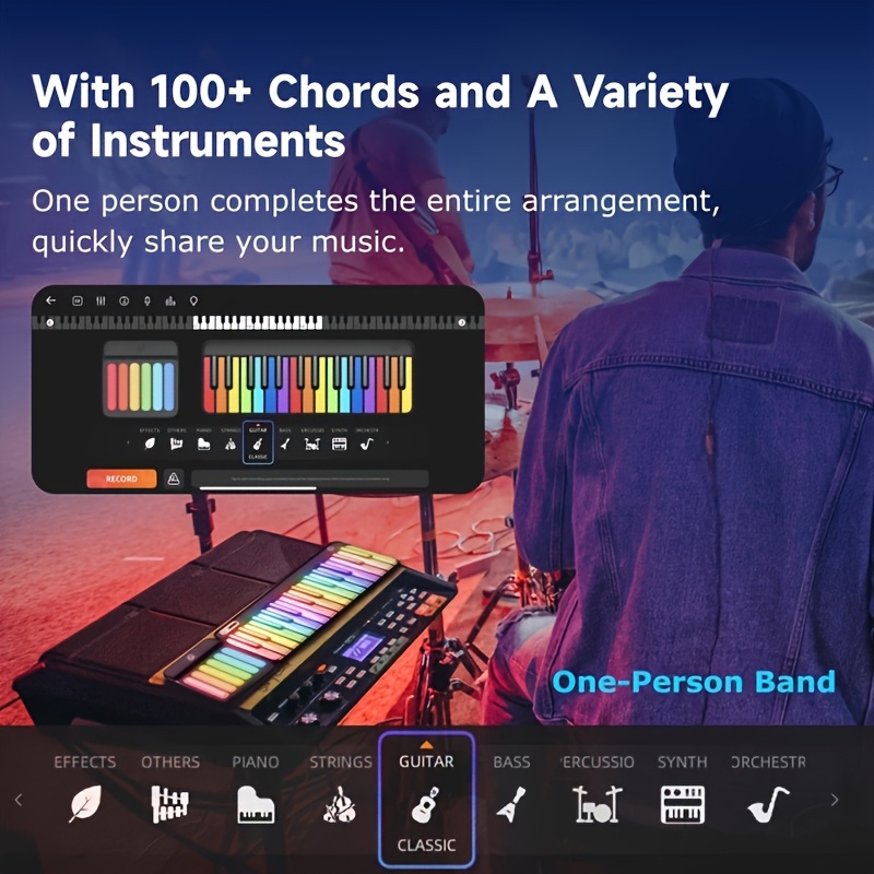 بيانو رقمي ذكي أنيق مزود بإضاء - مراجعة Musical Instrument Of Keyboard وسعره